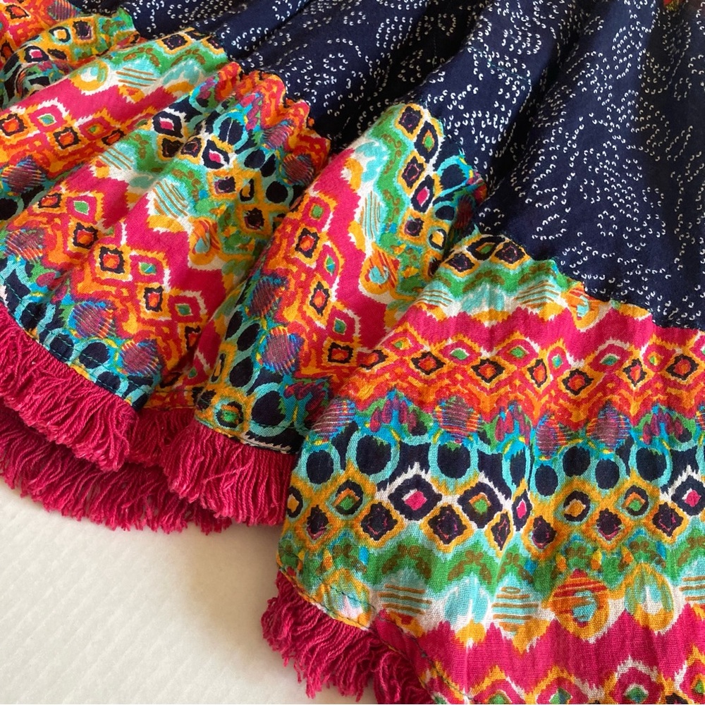 Ruby Yaya Multicolor Patterned Boho Midi Dress Wi… - image 6